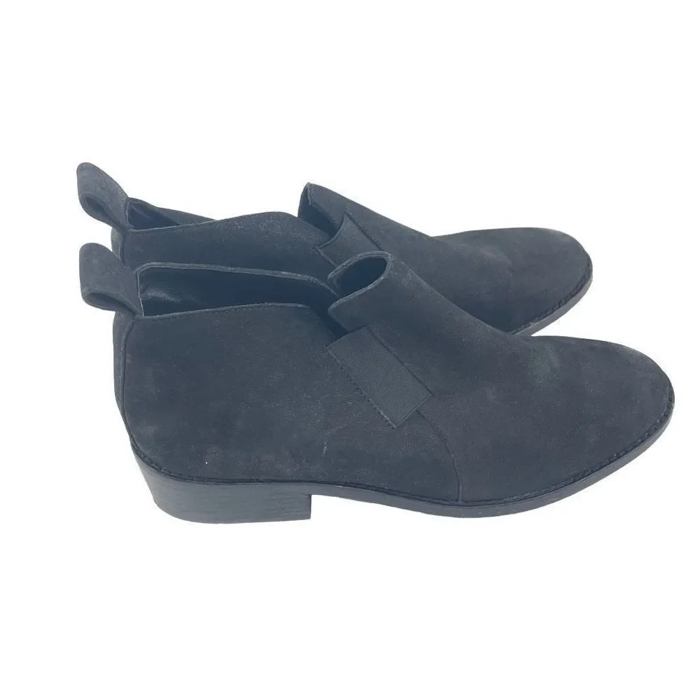 Eileen Fisher Vero Cuoio Women's Black Suede Leather Boots Size 9